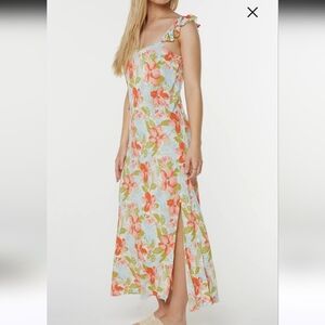 Roxy Daydreamer Floral Maxi Sundress  Medium